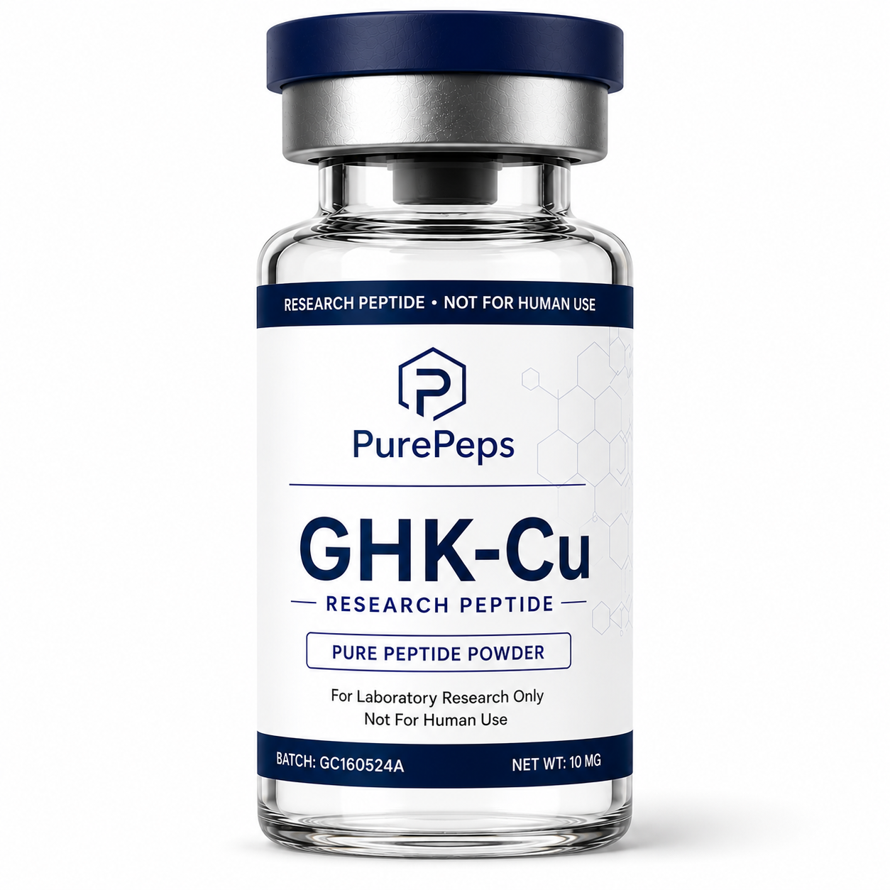 Laboratory vial of GHK-Cu 100 mg