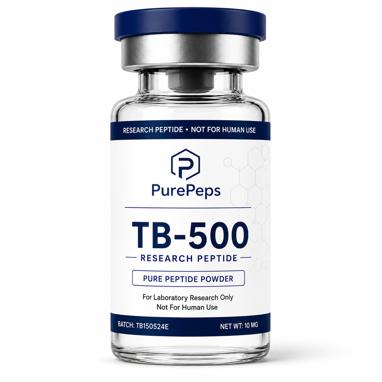 Laboratory vial of TB-500 10 mg
